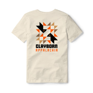 Appalachia Crow T-Shirt back — geometric quilt crow design by Ethan Fender | Clayborn & Co.