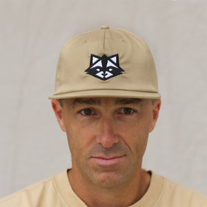 Reggie Raccoon Khaki Snapback Cap